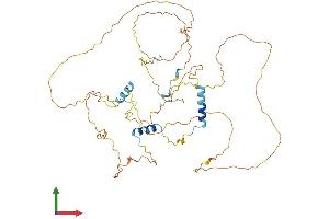 AlphaFold protein structure predicition of Mouse Recombinant Gpbp1 Protein, UniprotID Q6NXH3