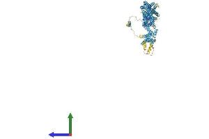 AlphaFold protein structure predicition of Mouse Recombinant Syne3 Protein, UniprotID Q4FZC9