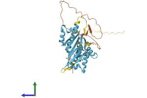 AlphaFold protein structure predicition of Mouse Recombinant Pcbp3 Protein, UniprotID P57722