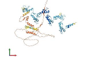 AlphaFold protein structure predicition of Human Recombinant ZNF549 Protein, UniprotID Q6P9A3