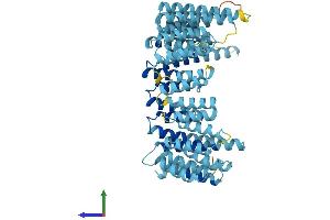 AlphaFold protein structure predicition of Human Recombinant UTP6 Protein, UniprotID Q9NYH9