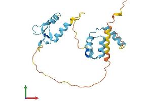 AlphaFold protein structure predicition of Human Recombinant SAP30 Protein, UniprotID O75446