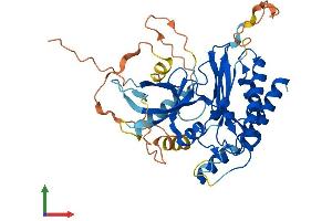 AlphaFold protein structure predicition of Human Recombinant IP6K3 Protein, UniprotID Q96PC2