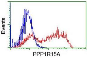 Flow Cytometry (FACS) image for anti-Protein Phosphatase 1, Regulatory (Inhibitor) Subunit 15A (PPP1R15A) antibody (ABIN1498364)