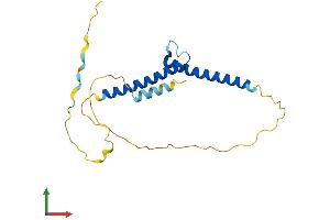 AlphaFold protein structure predicition of Human Recombinant ASCL2 Protein, UniprotID Q99929