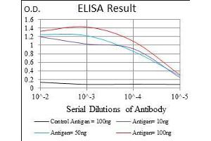 Black line: Control Antigen (100 ng), Purple line: Antigen(10 ng), Blue line: Antigen (50 ng), Red line: Antigen (100 ng),