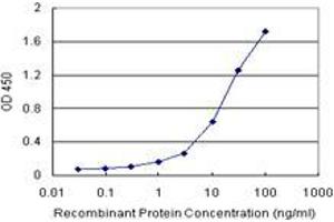 Sandwich ELISA detection sensitivity ranging from 1 ng/mL to 100 ng/mL. (MBD5 (Humain) Matched Antibody Pair)