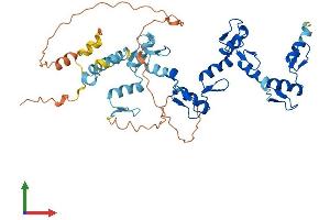 AlphaFold protein structure predicition of Human Recombinant ZNF773 Protein, UniprotID Q6PK81