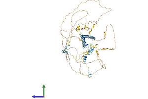 AlphaFold protein structure predicition of Mouse Recombinant Spty2d1 Protein, UniprotID Q68FG3