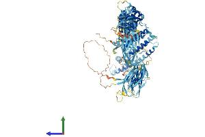 AlphaFold protein structure predicition of Human Recombinant TRAPPC10 Protein, UniprotID P48553