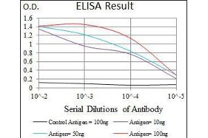 Black line: Control Antigen (100 ng), Purple line: Antigen(10 ng), Blue line: Antigen (50 ng), Red line: Antigen (100 ng),