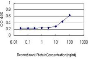 Detection limit for recombinant GST tagged LHX4 is approximately 3ng/ml as a capture antibody. (LHX4 anticorps  (AA 208-306))