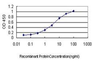 Detection limit for recombinant GST tagged GUCY2D is approximately 0.