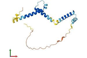 AlphaFold protein structure predicition of Mouse Recombinant Hes5 Protein, UniprotID P70120