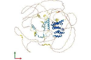 AlphaFold protein structure predicition of Human Recombinant PPP1R10 Protein, UniprotID Q96QC0
