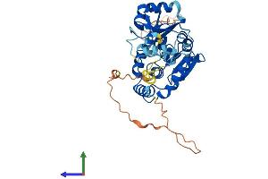 AlphaFold protein structure predicition of Mouse Recombinant Dusp1 Protein, UniprotID P28563