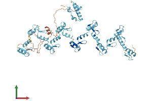 AlphaFold protein structure predicition of Human Recombinant ZNF780A Protein, UniprotID O75290