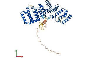 AlphaFold protein structure predicition of Mouse Recombinant Ptcd2 Protein, UniprotID Q8R3K3