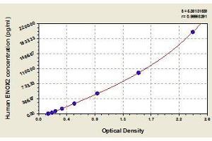 Typical standard curve (ENOX2 Kit ELISA)
