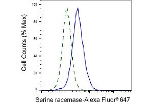 Validation of Serine racemase knockdown using flow cytometry.