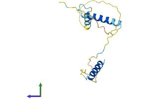 AlphaFold protein structure predicition of Mouse Recombinant Rgcc Protein, UniprotID Q9DBX1