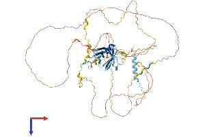 AlphaFold protein structure predicition of Human Recombinant GAB3 Protein, UniprotID Q8WWW8