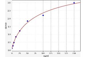 Typical standard curve (Cluster of Differentiation 42 Kit ELISA)