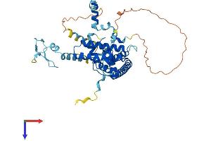 AlphaFold protein structure predicition of Human Recombinant ZNHIT2 Protein, UniprotID Q9UHR6