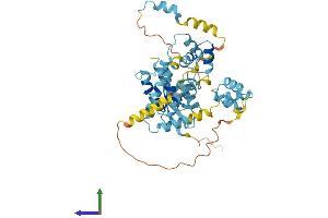 AlphaFold protein structure predicition of Mouse Recombinant Ubac1 Protein, UniprotID Q8VDI7